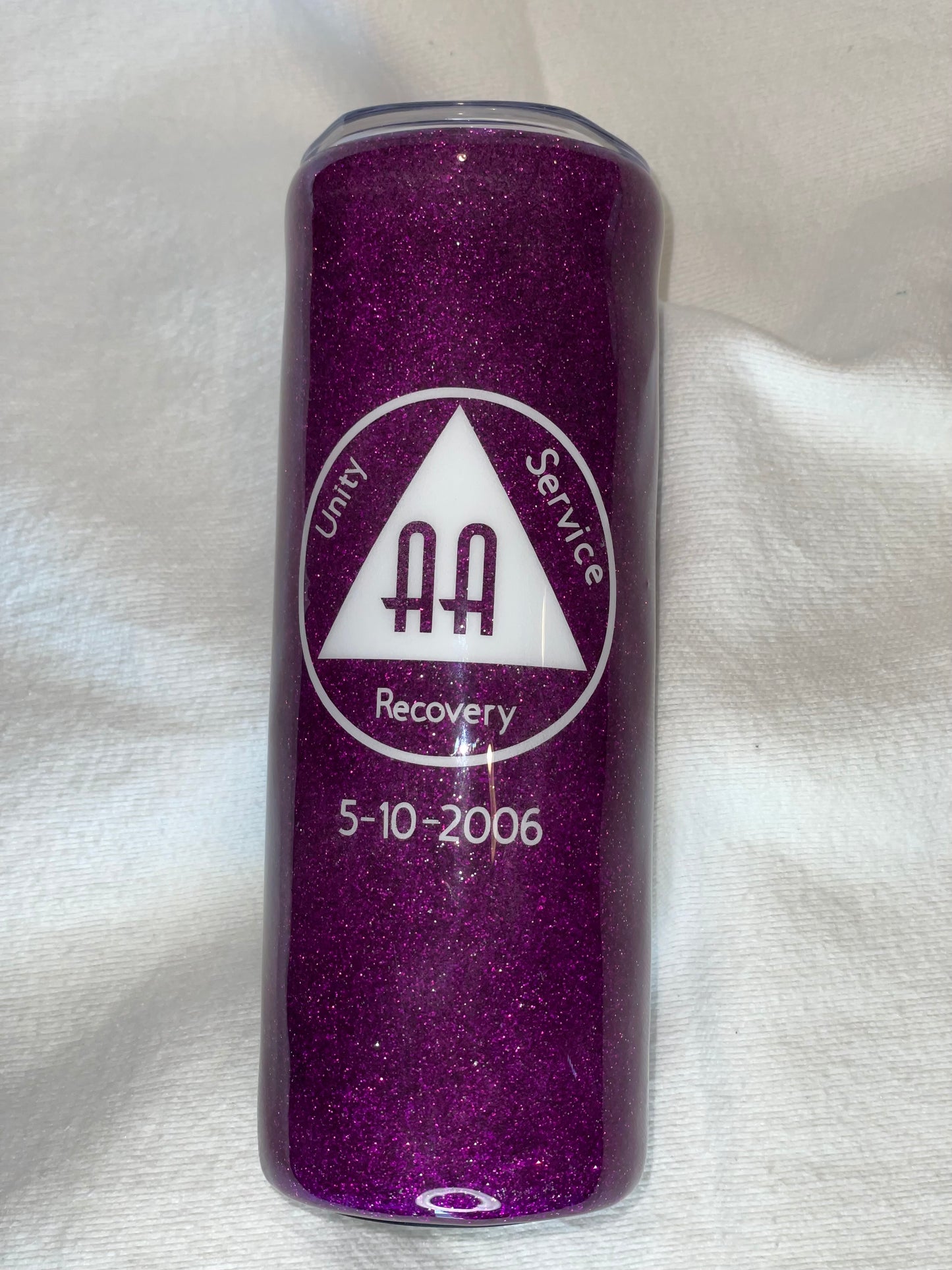 20 ounce skinny (Name Only) Glitter Tumblers