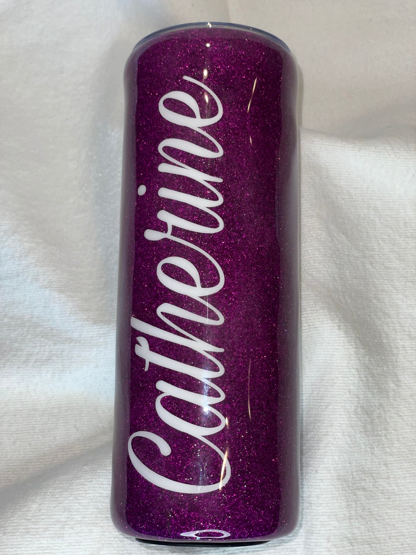 20 ounce skinny (Name Only) Glitter Tumblers