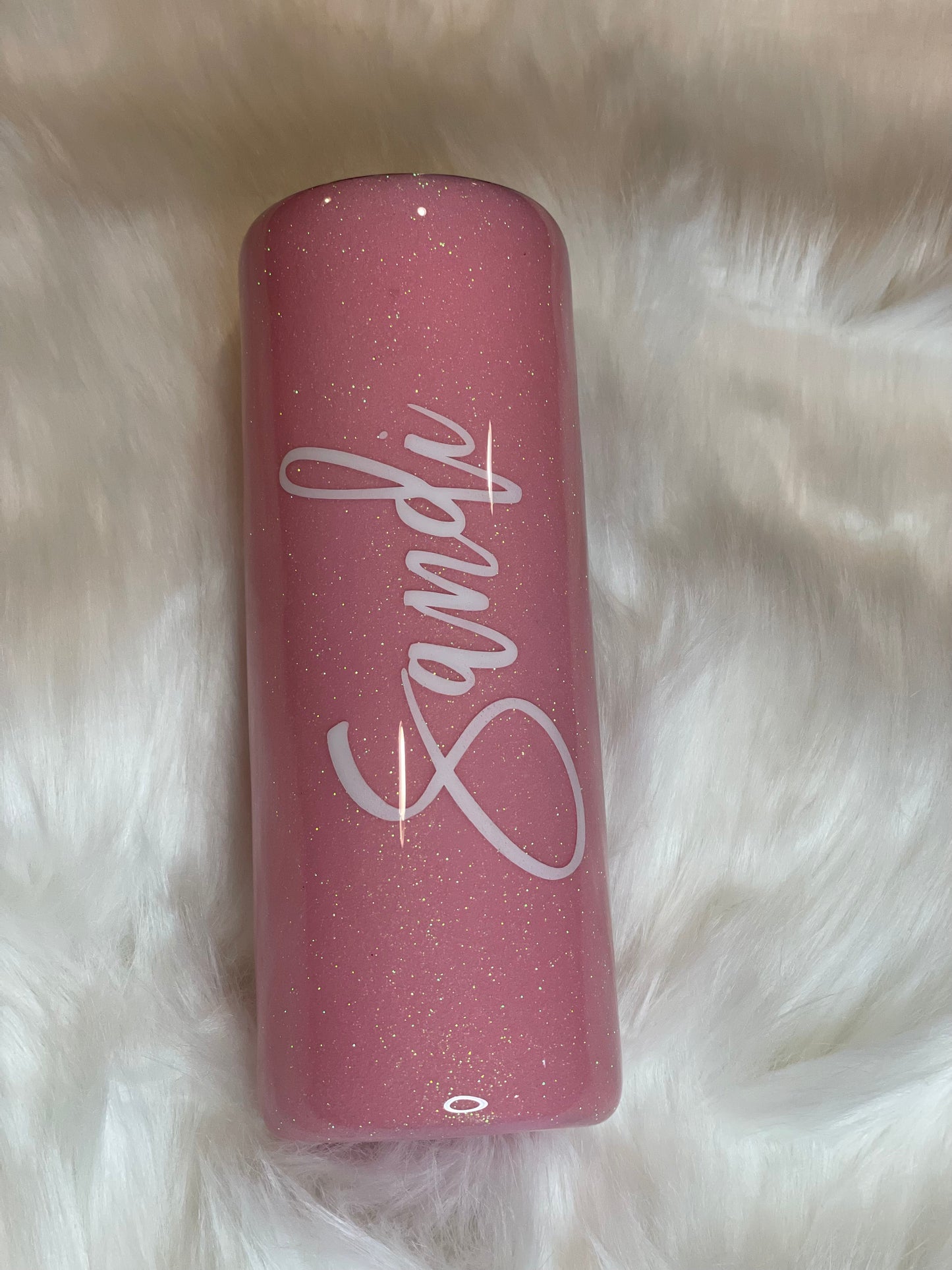 20 ounce skinny (Name Only) Glitter Tumblers