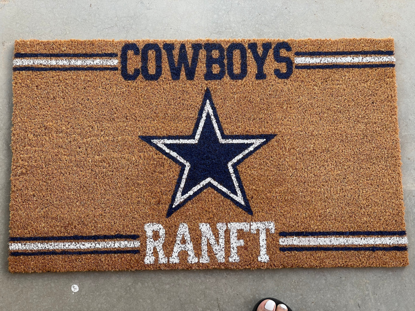 Cowboys/Last name door mat