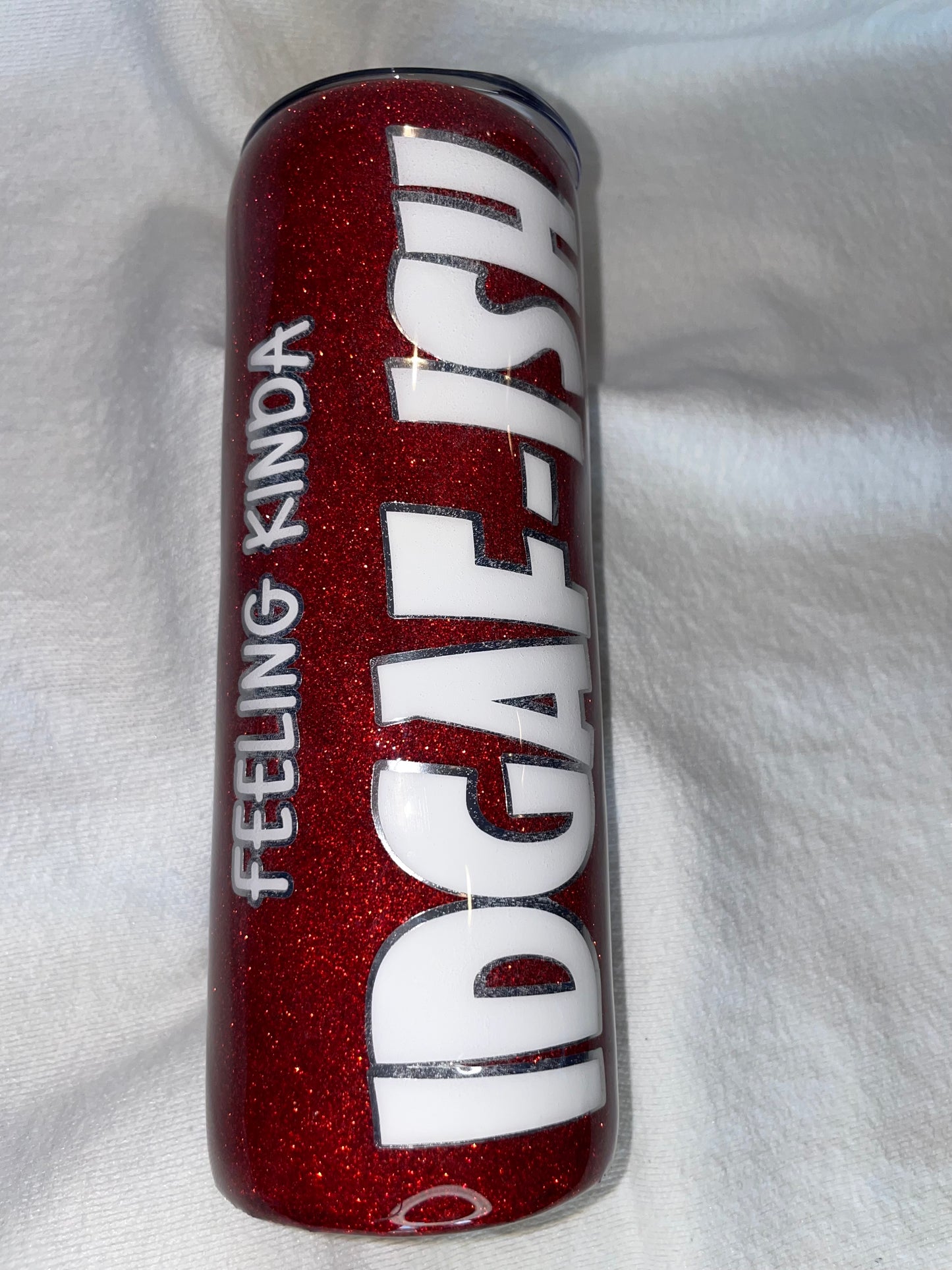 20 ounce Skinny Custom Glitter tumblers