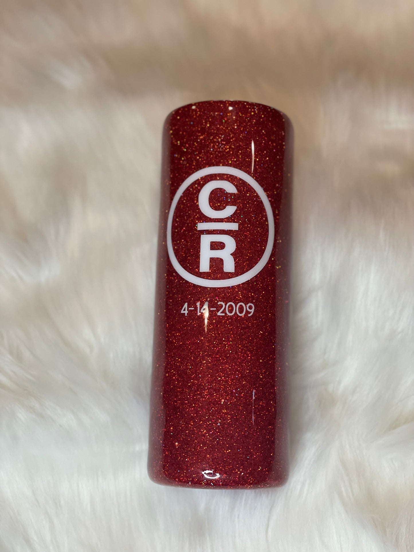 20 ounce skinny (Name Only)  Glitter Tumblers