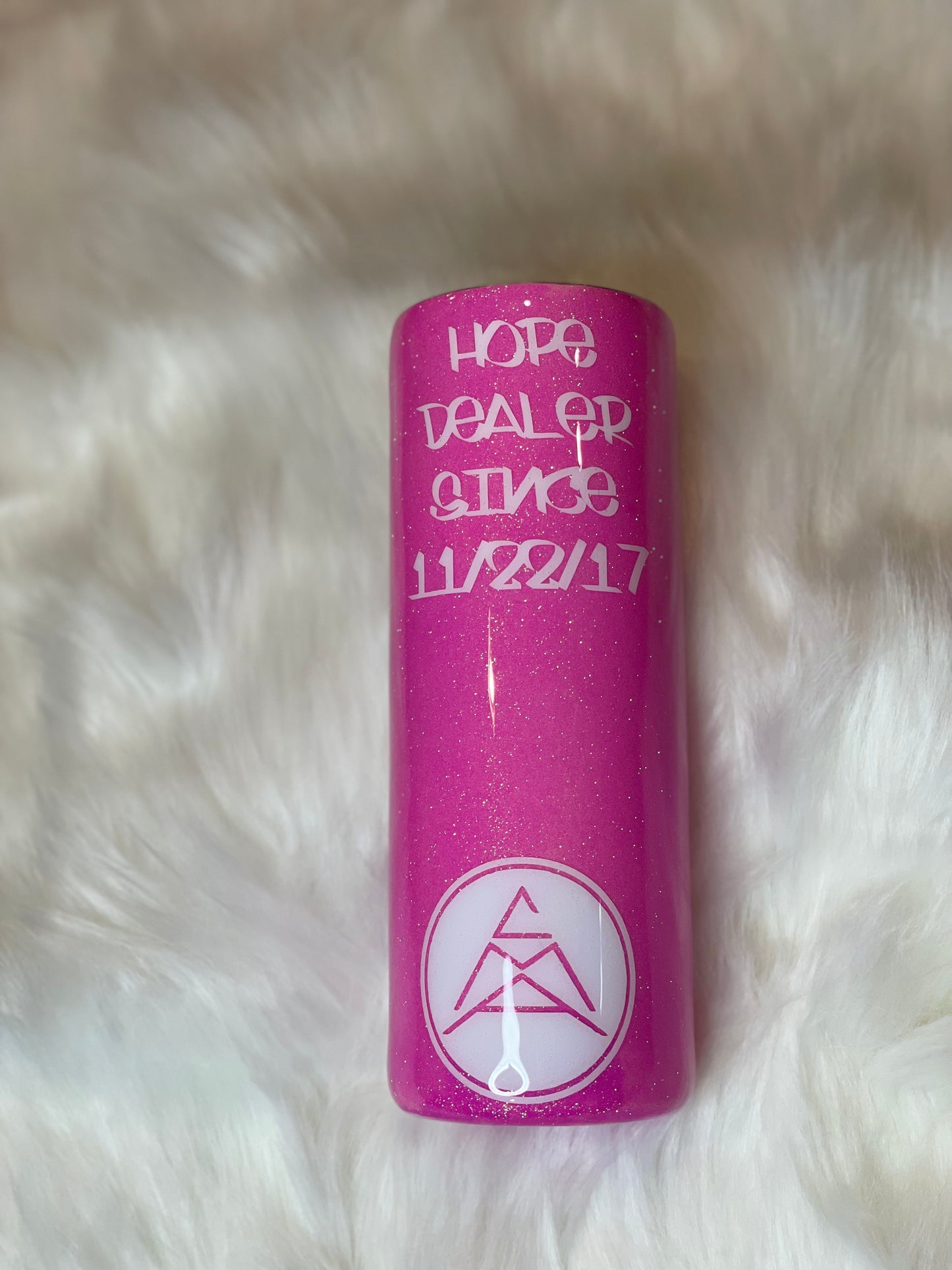 20 ounce skinny (Name Only)  Glitter Tumblers
