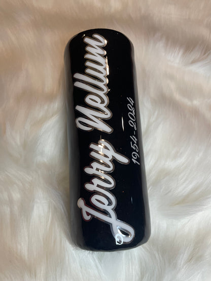 20 ounce skinny (Name Only)  Glitter Tumblers