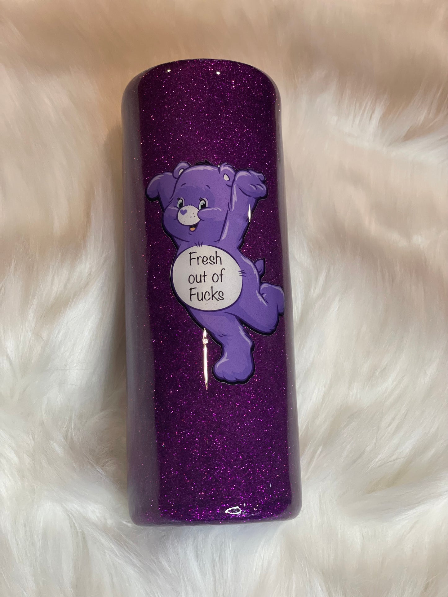 20 ounce Skinny Custom Glitter tumblers