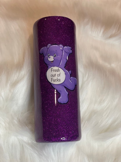 20 ounce Skinny Custom Glitter tumblers