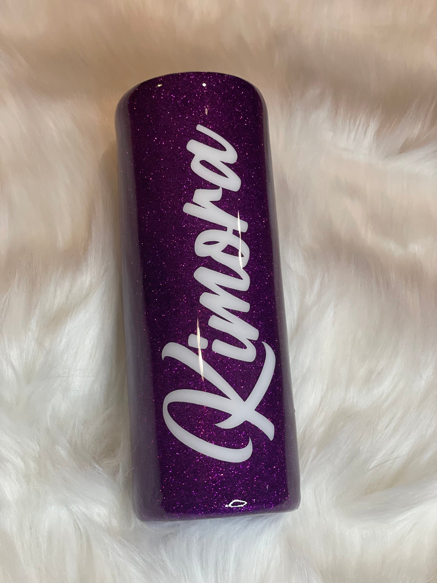 20 ounce Skinny Custom Glitter tumblers