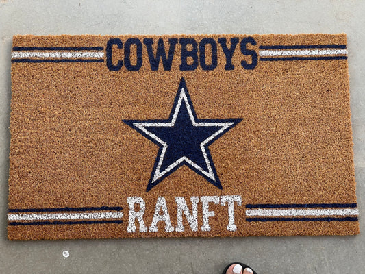 Cowboys/Last name door mat